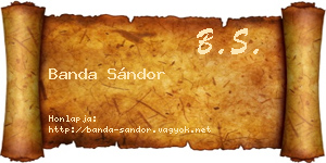 Banda Sándor névjegykártya