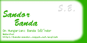 sandor banda business card